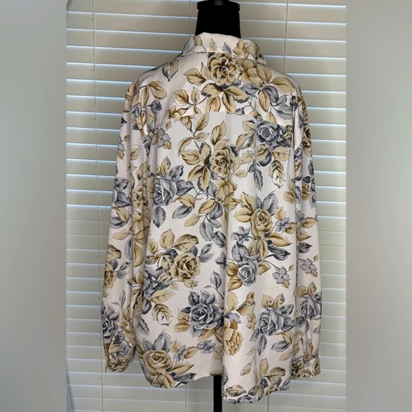 Alfred Dunner Floral Button-Up Blouse | Size 20 | - Picture 5 of 7